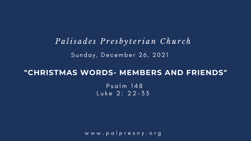 Christmas Words- Members and Friends