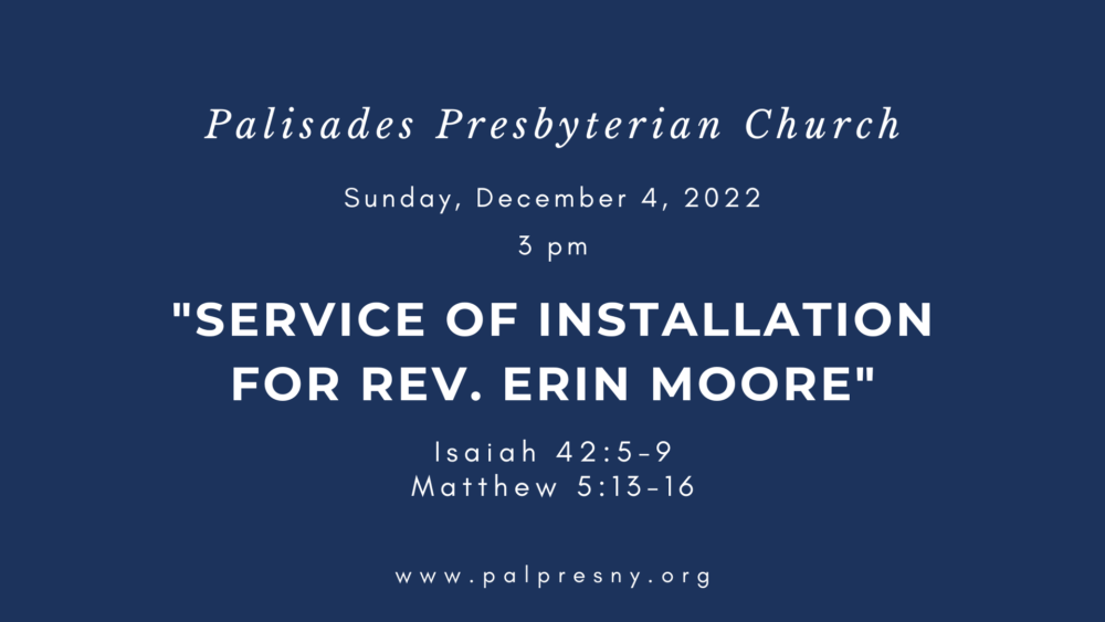 Service of Installation for Rev. Erin Moore