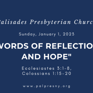 Words of Reflection and Hope