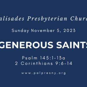 Generous Saints