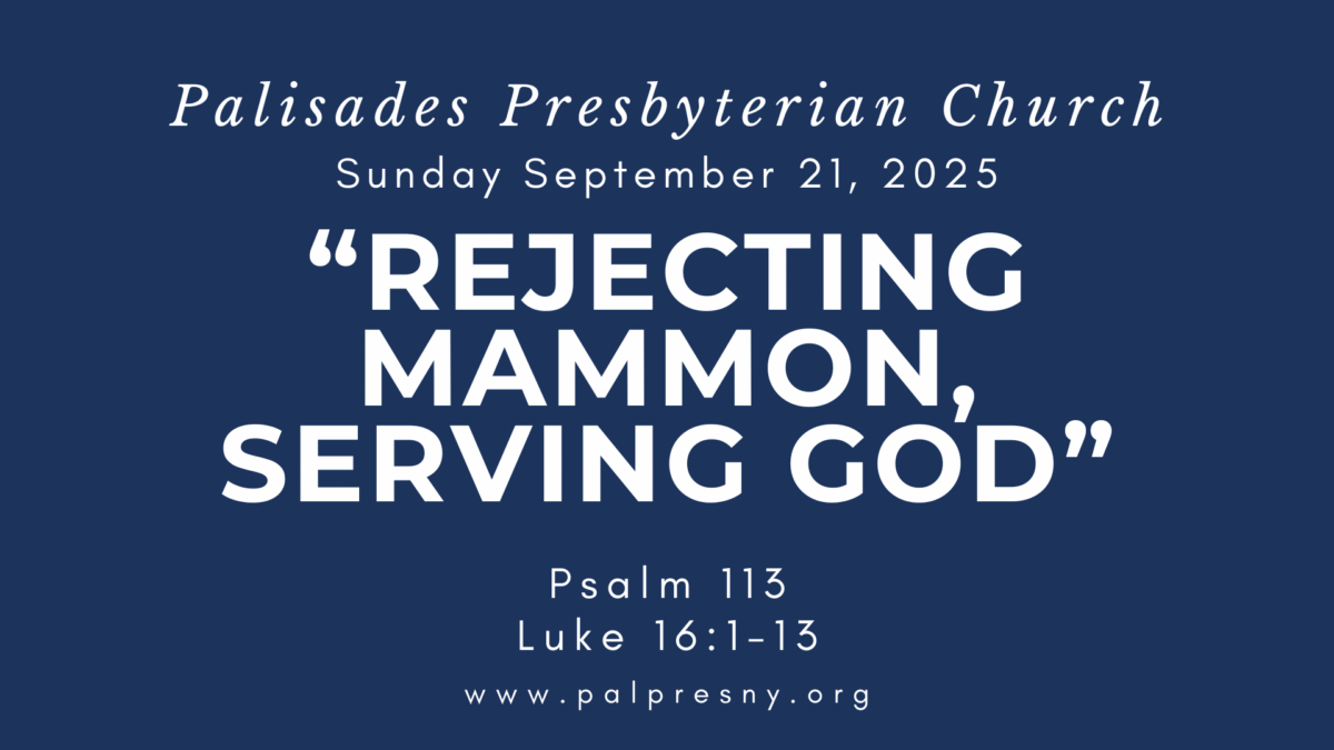 Rejecting Mammon, Serving God