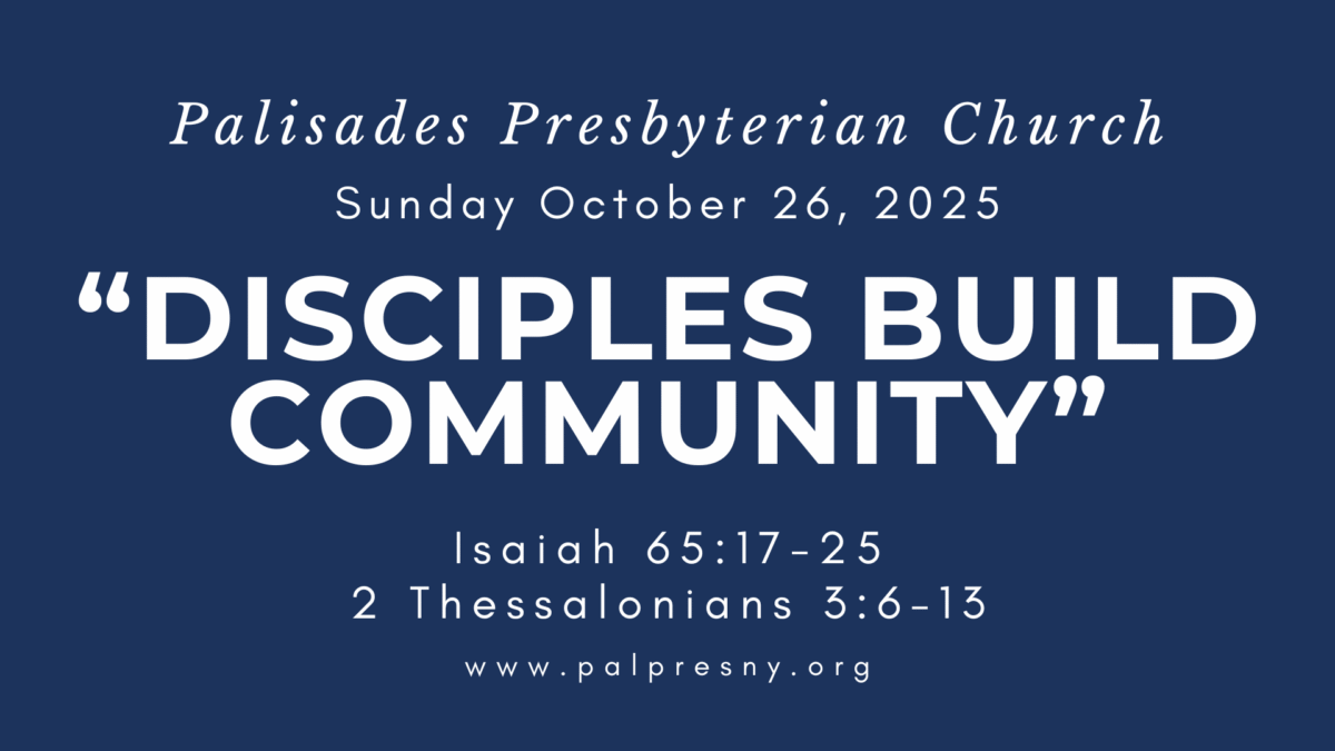 Disciples Build Community
