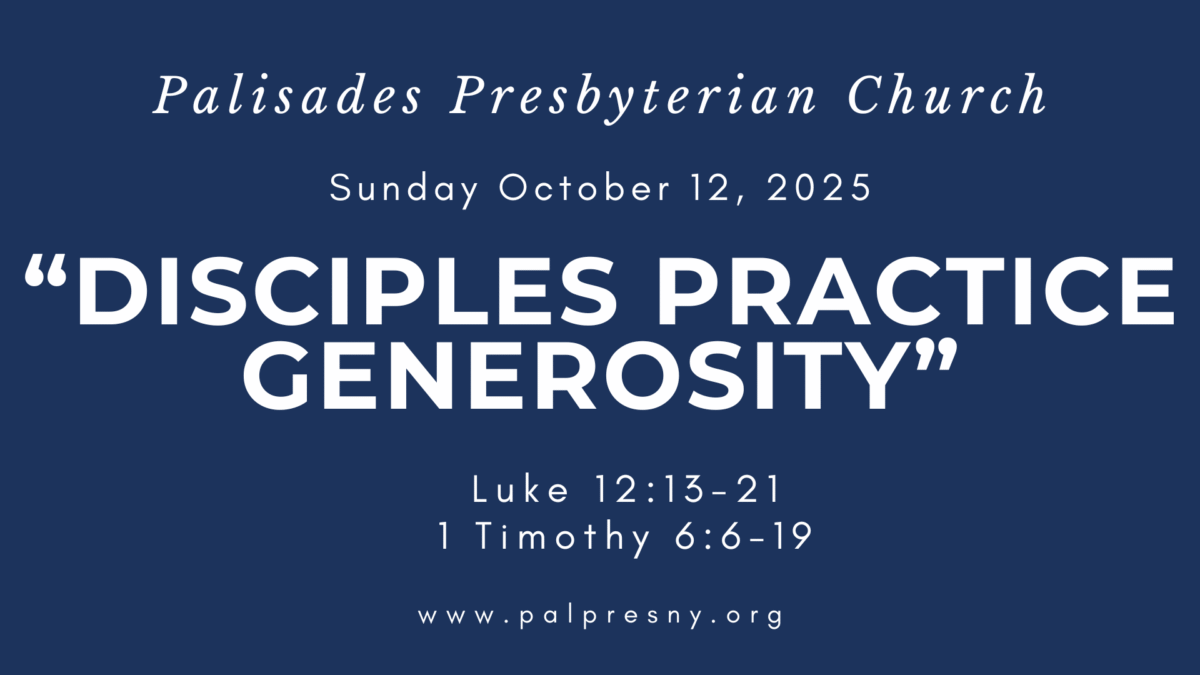 Disciples Practice Generosity