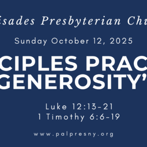 Disciples Practice Generosity