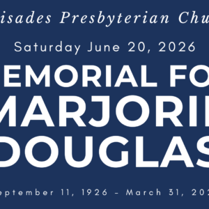 Memorial for Marjorie Douglas